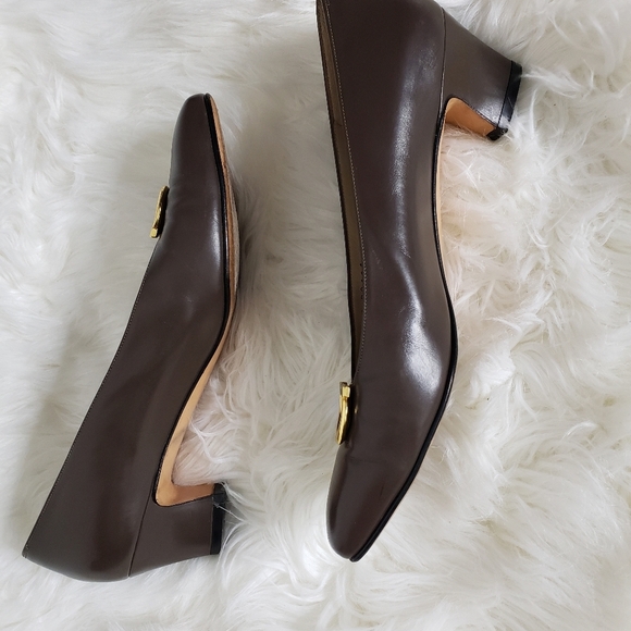 RARE Vintage Salvatore Ferragamo Couture Gancini Shoes Heels Low Walking Comfort - Picture 2 of 16